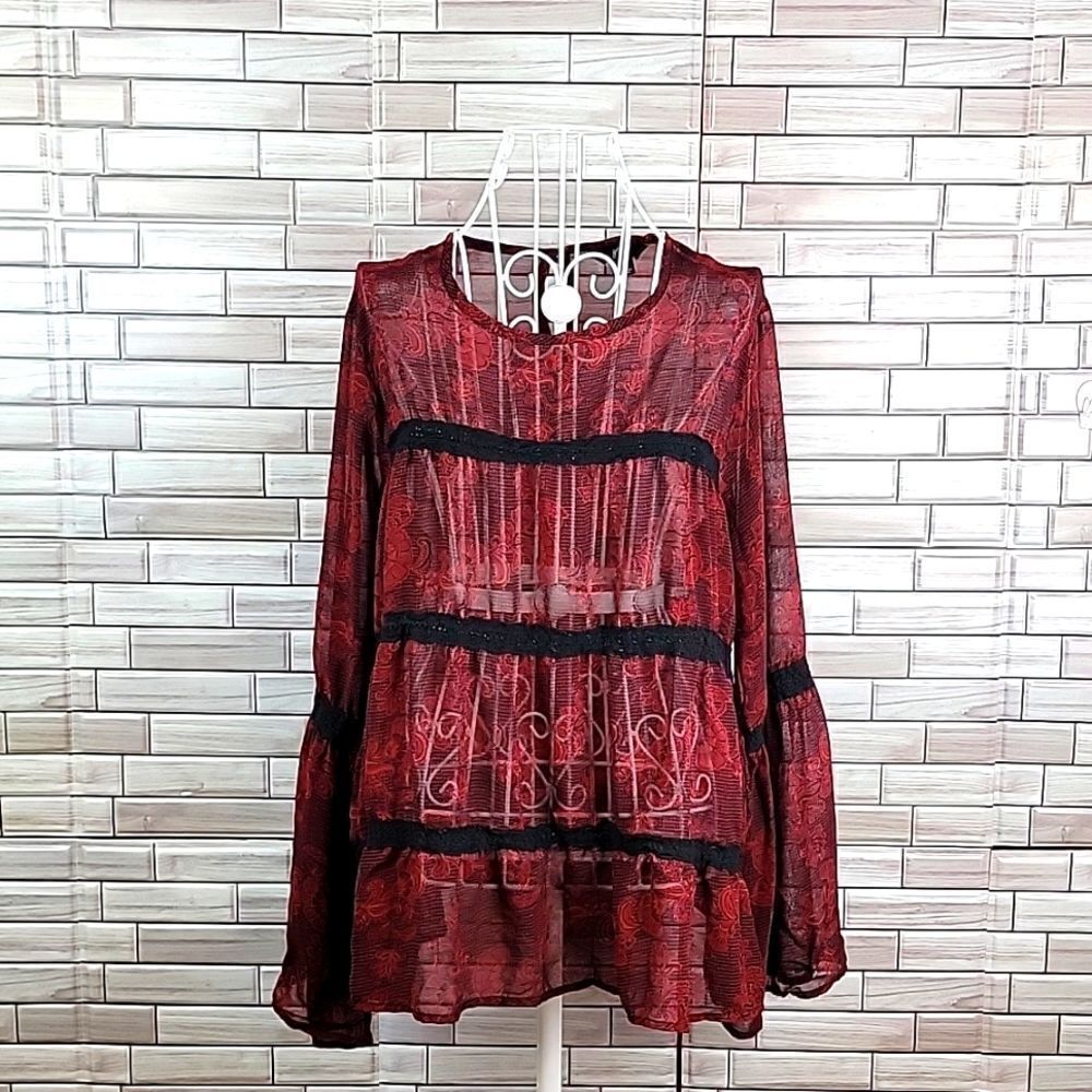 GNW tiered bodice blouse Size L
